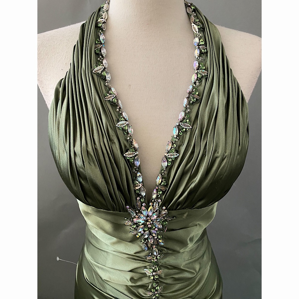 Halter Olive Dress YY2992